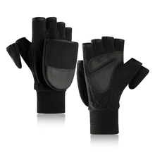 Модные зимние теплые перчатки для мужчин, ветрозащитные перчатки без пальцев, высокое качество, удобные черные мужские перчатки, подарок