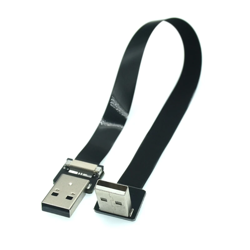 FFC C 타입 미니 마이크로 USB 연장 리본 케이블, 90 FPV 슬림 플랫 소프트 플렉시블 FPC 충전, FPV 브러시리스 핸드헬드 짐벌 모니터