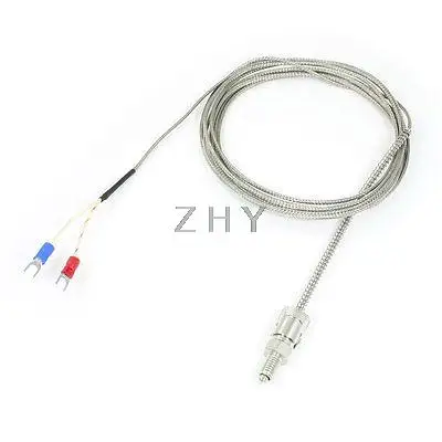 

400C 8mm Thread Compression Spring K Type Thermocouple Probe 9.8ft Long