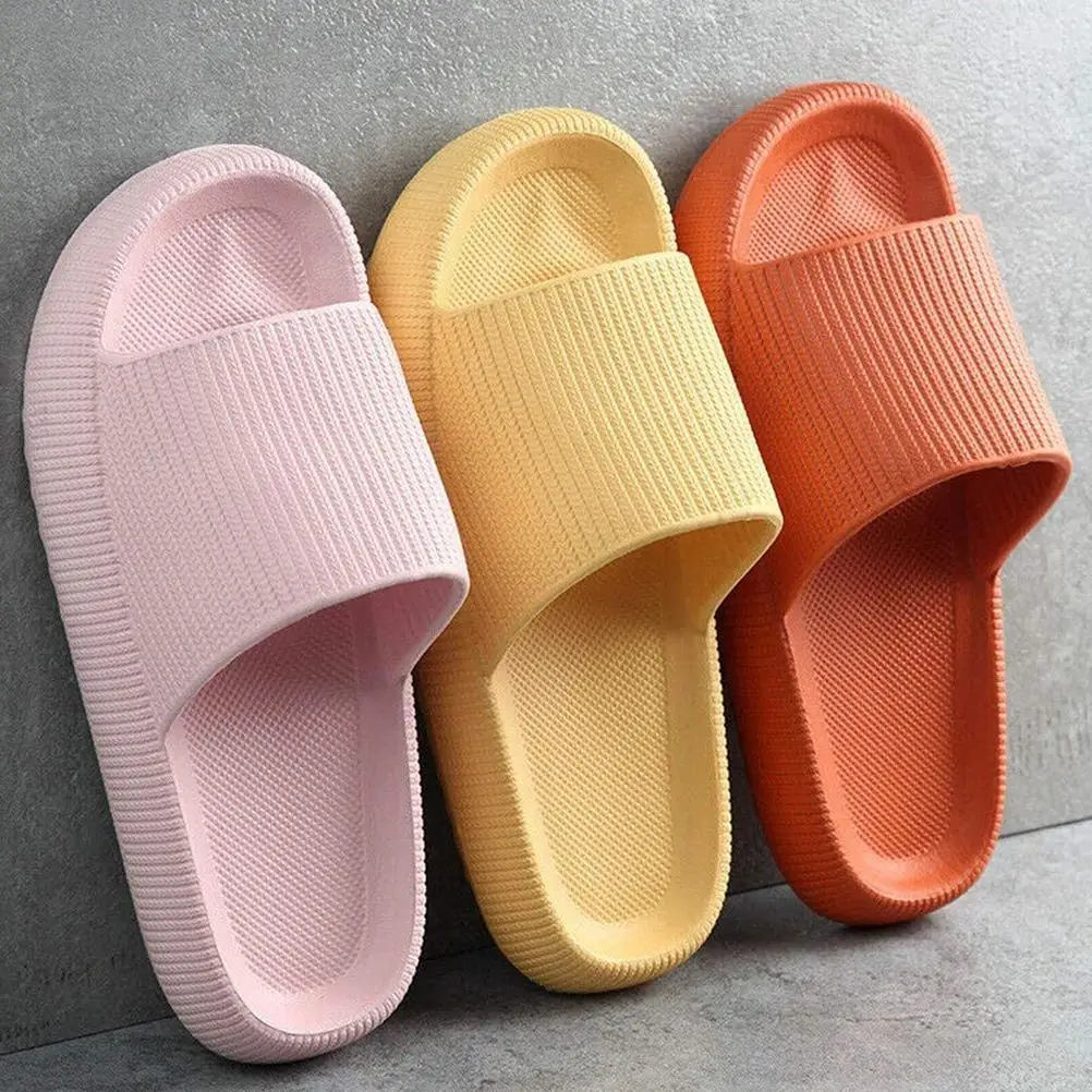 Zapatillas de masaje deslizantes de almohada EVA, zapatillas de baño antideslizantes de suela gruesa, Zapatillas de casa suaves, zapatos de playa de verano