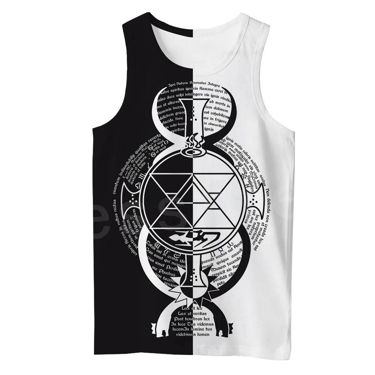 Tank top Tessffel Древнего Египта Египет татуировки золотого и серебряного Harajuku Повседневное красочные костюмы в стиле "хип-хоп", бегом, 3dprint с жилетом в стиле унисекс/майка MenWomen s2 - Цвет: Tank top