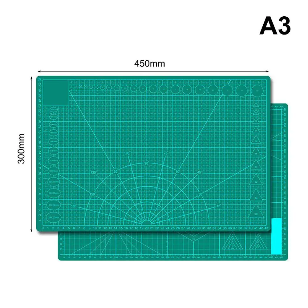 A3/A4 коврики для резки бумагорез двухсторонний прочный нескользящий коврик для резки из ПВХ для роторного Квилтинг, Скрапбукинг для шитья - Цвет: A3 300x450x3mm