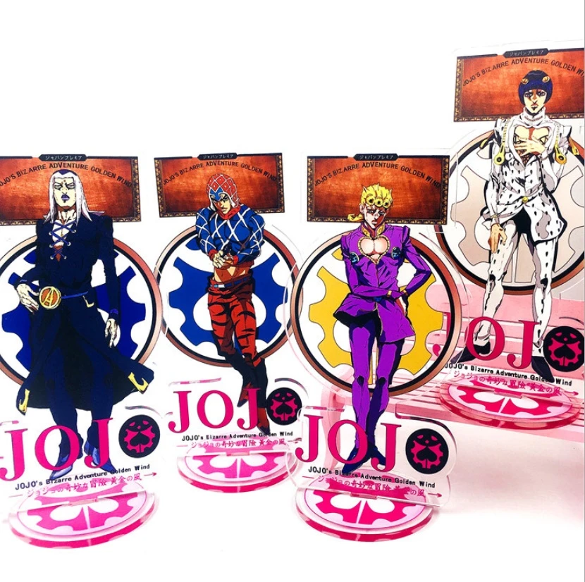 Anime JoJos Bizarre Adventure Golden Wind Q version Acrylic Stand Model  Toys Action Figure toy 15cm double side gift|Action Figures| - AliExpress