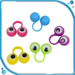 30pcs anti stress crianças brinquedos de plástico olho dedo puppets anéis com olhos wiggle favores de festa mover olhos brinquedos engraçados jogos de crianças