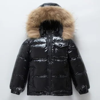

-30 Degrees Winter Down Jacket For Boys Warm Thicken Girls Parka 1-8 Years Kids Baby Snowsuit Children Outerwear Coat
