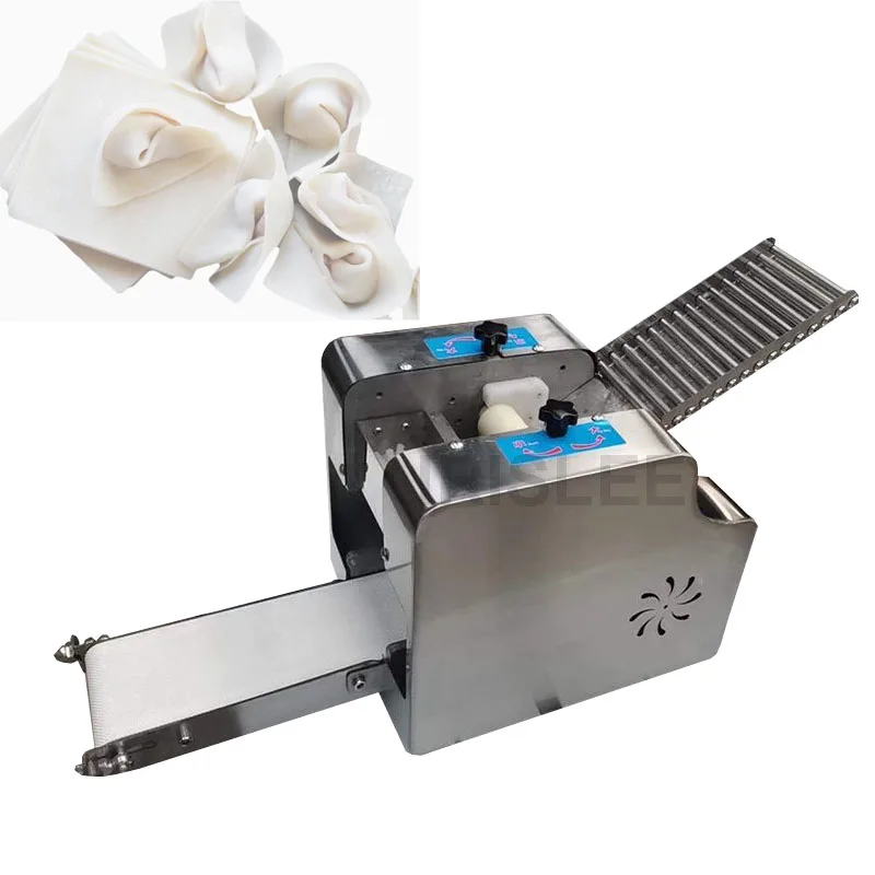 

2020 best factory price small tabletop automatic wonton dough skin making machine/dumpling gyoza wrapper machine