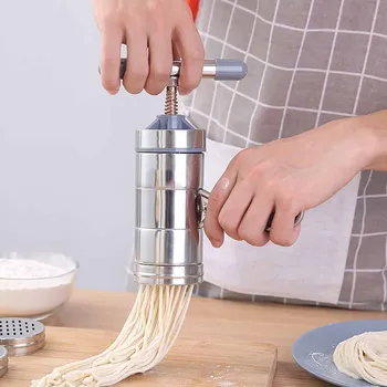 

Manual Stainless Steel Noodle Maker Press Pasta Machine Crank Cutter Fruits Juicer Cookware Making Spaghetti Kitchen Tools