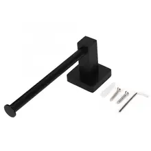 Держатель для туалетной бумаги, настенный держатель для туалетной бумаги, диспенсер для бумажных рулонов, черная стойка для салфеток