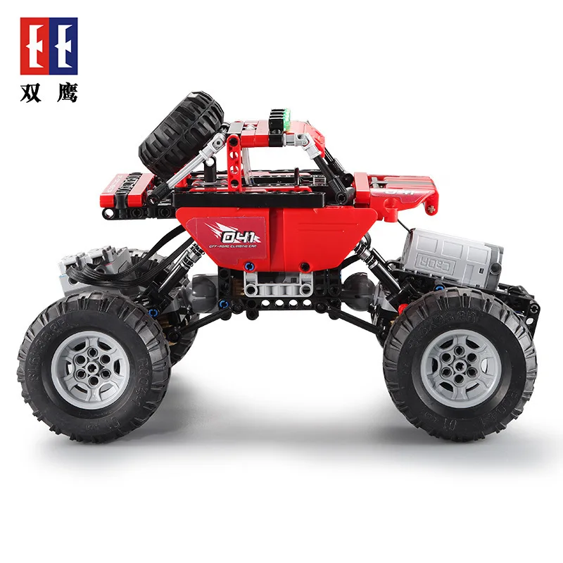 

Remote Control Off-road Climbing Electric Unit Blocks on Wheels Children'S Educational Assembled Car Model Toys double e C51041