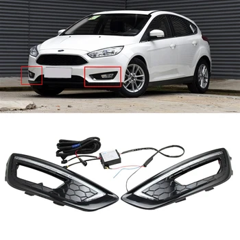 

Car Daytime Running Lights Highlights Spike Type Running Lights LED Front Fog Lights for Ford Focus 2015-2018