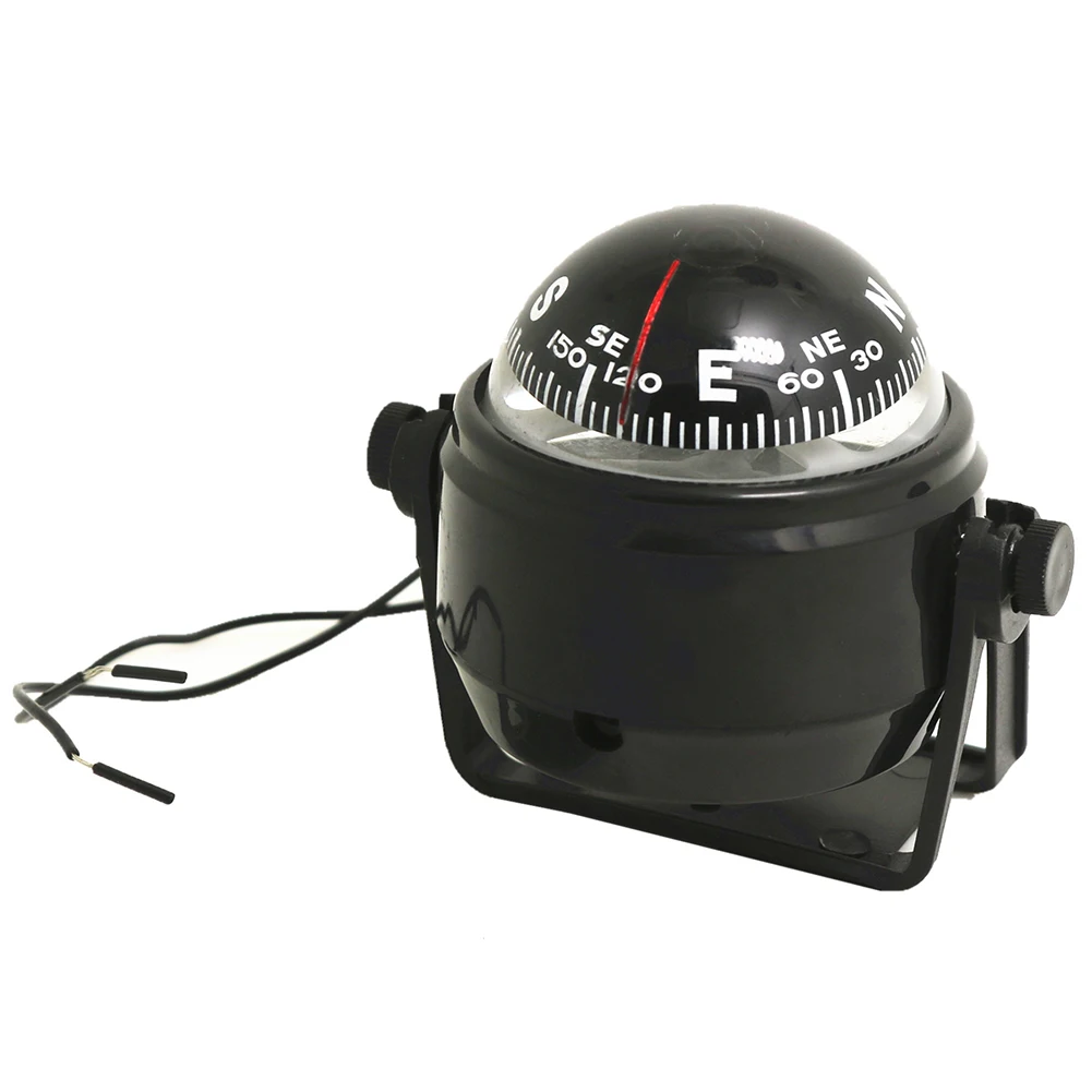 

Accurate Scale Small Magnetic Pointer Car With LED Bracket Mount Hiking Adjustable Night Outdoor Easy Reading Boat