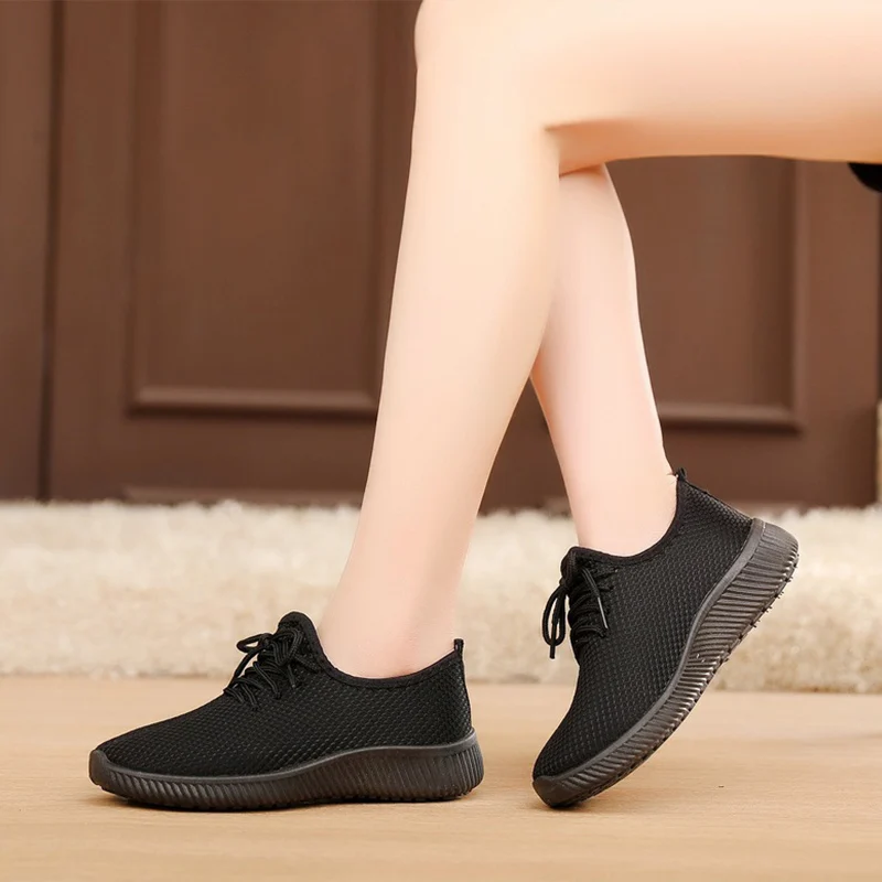 

Mesh Sneakers Flat Women Lace Up Autumn Winter Ladies Warm Fur Shoes Platform Fashion Casual Comfort Woman Vulcanized New Female