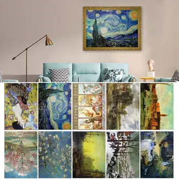 

2000 Pcs/Pack Famous Painting Puzzle Assemble Jigsaw Toys for Adults Home Decor M76C