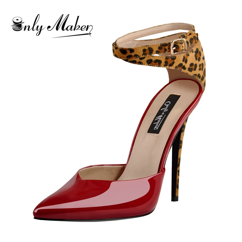 leopard closed toe heels