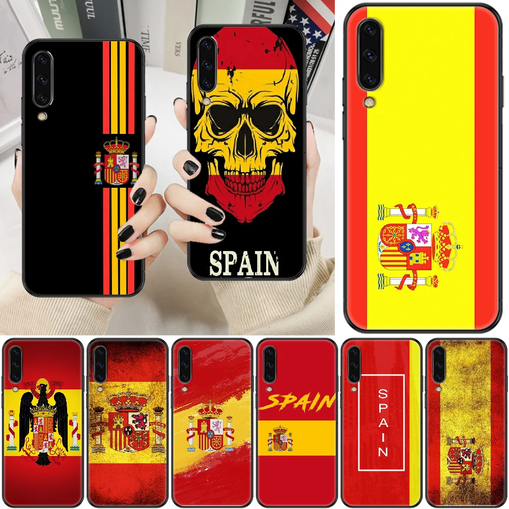 Spain national flag Phone case For Samsung Galaxy A 3 5 7 8 10 20 21 30 40 50 51 70 71 E S 2016 2018 4G black 3D shell tpu | Мобильные
