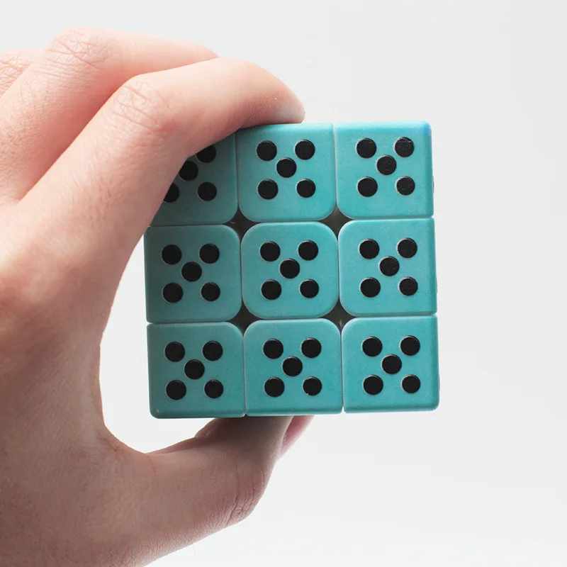 Zcube Blind Braille отпечатков пальцев УФ кубики с принтом обучающая головоломка Neo Magic Cube 3x3x3 Развивающие игрушки для детей