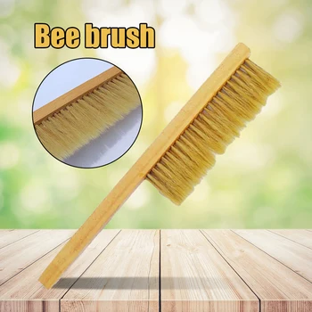 

Wooden Beekeeping Tools Honey Brush Two Rows Bristles Hair Bee Brush Beekeeping Equipment YU-Home