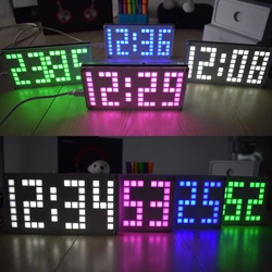 Kit de réveil à matrice de points LED, horloge tactile de grande taille DS3231 à monter soi même 