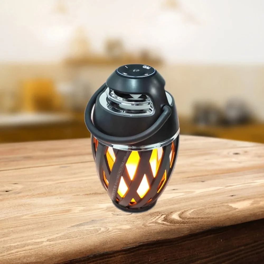 Wireless Speaker Flame Light Wireless Speaker Decorative Table Lamp I3 Wireless Speaker Ambient Light Subwoofer