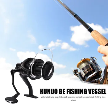

Practical Metal Spinning Reel Multi-functional Convenient Bearing 9+1 BBs 4.1:1 Long Shot Fish Double Spool Wheel Carp