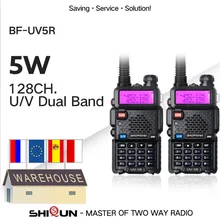 1/2 pièces Baofeng UV 5R Radio Amateur Portable talkie walkie Pofung UV 5R 5W VHF/UHF Radio bidirectionnelle bibande UV5r CB Radios 