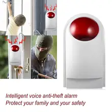 9 шт./компл. GSM Беспроводная умная Голосовая Противоугонная сигнализация с ЖК-дисплеем и PIR датчиком и магнитным дверным детектором и стробоскопической сиреной