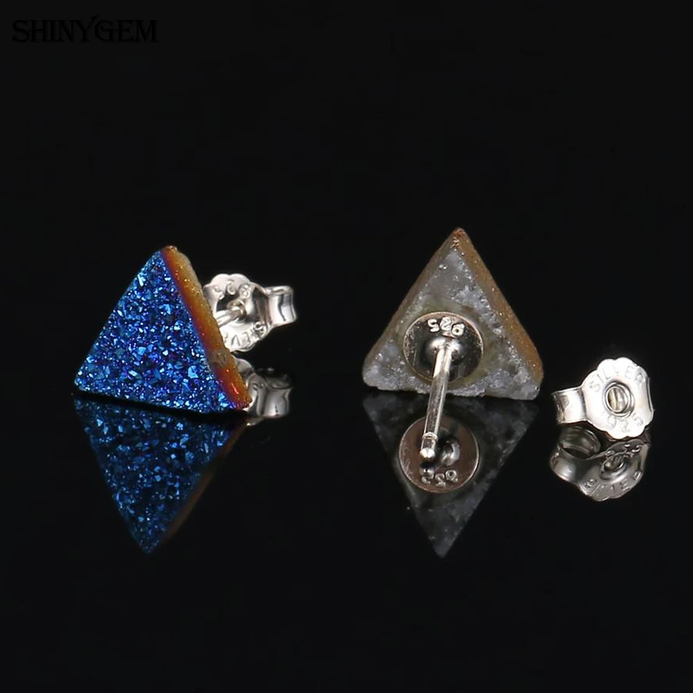 ShinyGem 8 мм модные амулет сердечко любви обруч Треугольник/Овальный Форма серьги к