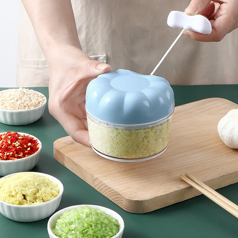 

Household Hand-pulled Garlic Machine Dumpling Stuffing Grinder Vegetable and Fruit Tools Minced Meat Masher Kitchen Accessories