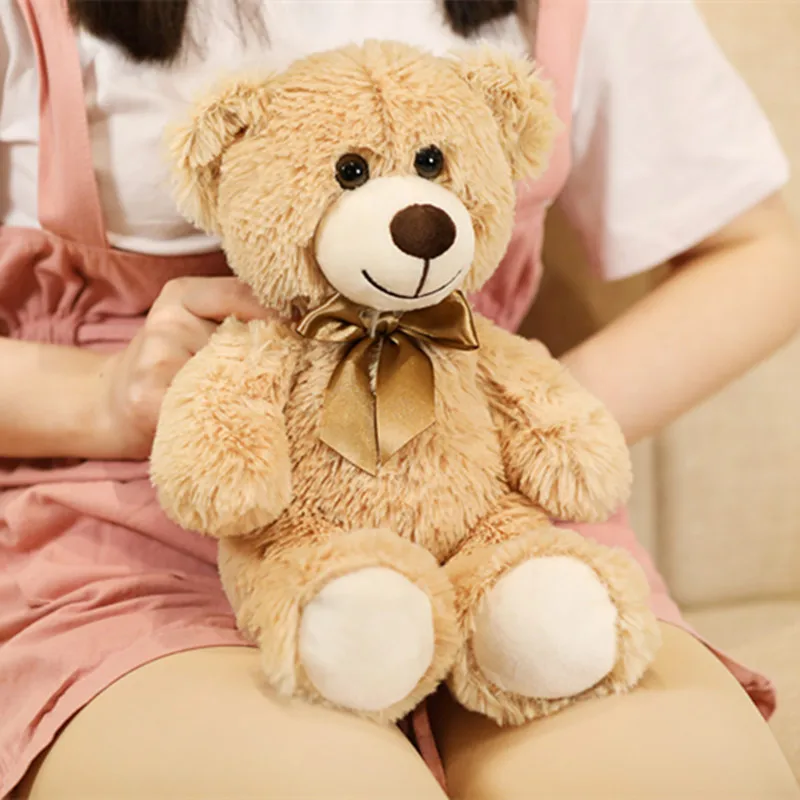 1pc 35cm 만화 7 색 테디 베어 봉제 인형 어린이를위한 부드러운 동물 완구 어린이 소녀 생일 선물 아기 Brinquedos 
