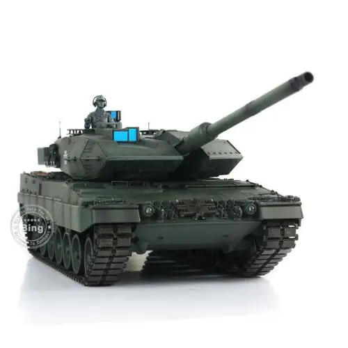 Leopard2A6 rc Танк 3889 Ver2 полностью металлический шасси 1/16 по индивидуальному заказу темно-зеленый TH00946