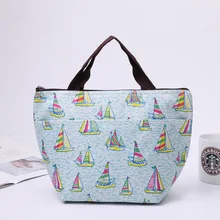 Штифт бесплатно Оксфорд ткань переносная сумка-холодильник изолированный мешок Bento коробка охлаждающая сумка Ланч-бокс мешок, мешок для вещей