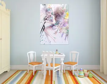 

[Self-Adhesive] 3D Cute Anime Girl 928 Japan Anime Wall Stickers Mural Decal Wall Murals AJ WALLPAPER Belly