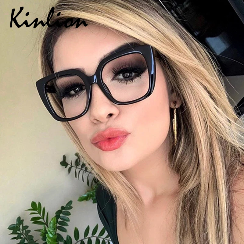 Kinlion Ретро оправа для очков женщин Винтажная квадратная прозрачная мужская