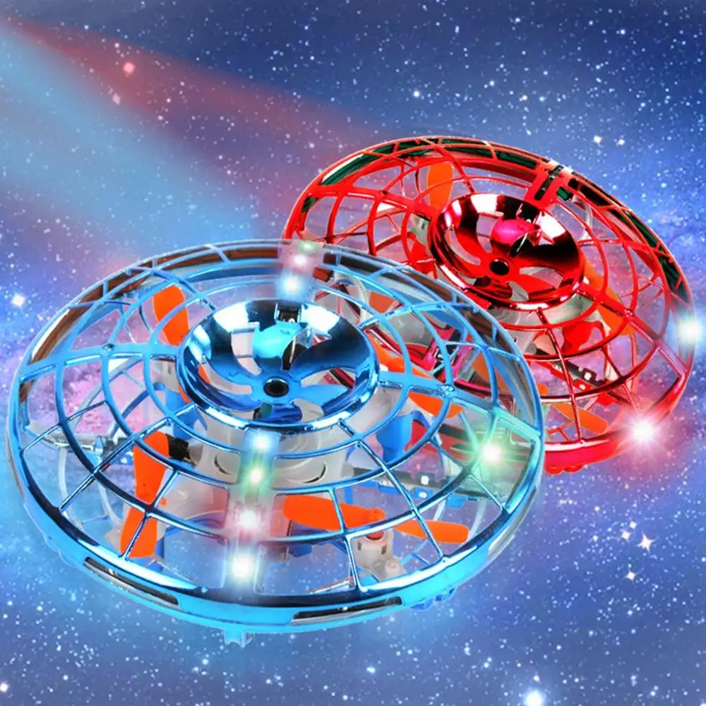 

New UFO Mini Drone Helicopter RC Quadcopter Sensing and Lights Indoor Toy Four-axis UFO mini drone UFO Model for Kid Gift