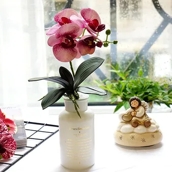 

Small Limb Bristling with Hot Pink Leafy 4 Head Film Butterfly Orchid Model Single Bottle Multi-headed Orchid Flowers Photograph