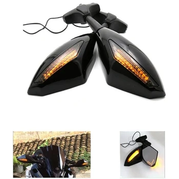 

Led Turn Signal Indicators Motorcycle Rearview Side Mirrors Retroviseur Moto For Honda Yamaha Suzuki Kawasaki Triumph