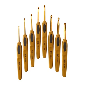 

8Pcs Handmade Crochet Hook Set Stitches Sewing Tool Home Knitting Needles Aluminum Alloy DIY Portable