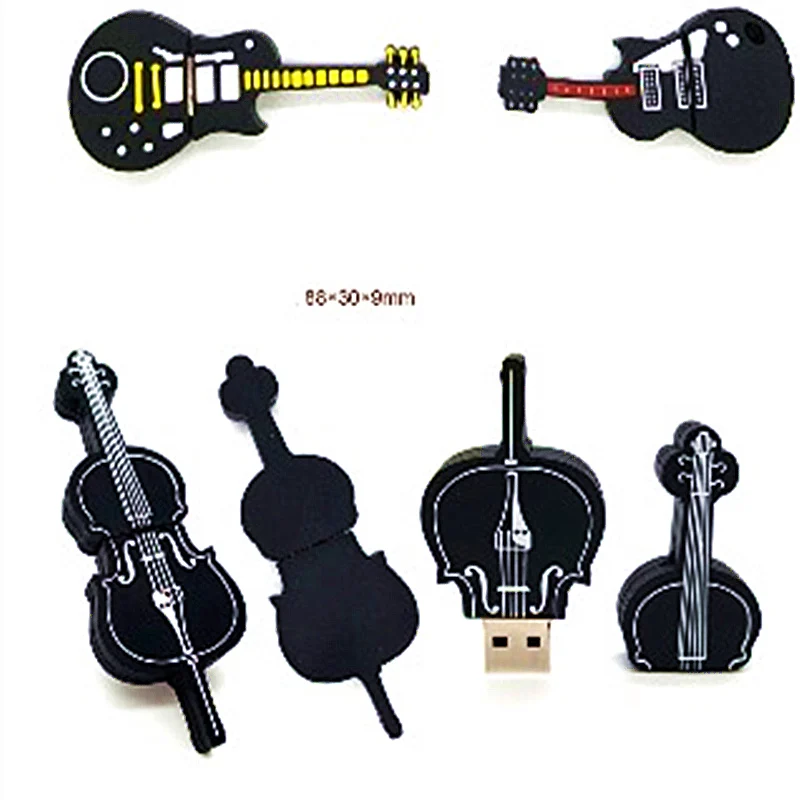 

10 Styles Violin/Guitar Musical Instruments Usb Flash Drive Real Capacity Pendrive 128GB 256G 512G Usb Disk Pen Drive Flash Disk