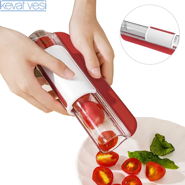 Cherry Tomato Grape Slicer Fruit Vegetable Salad Manual Slicer Fruit and  Vegetable Tool Kitchen Gadget, Progressive Zip Slicer - AliExpress