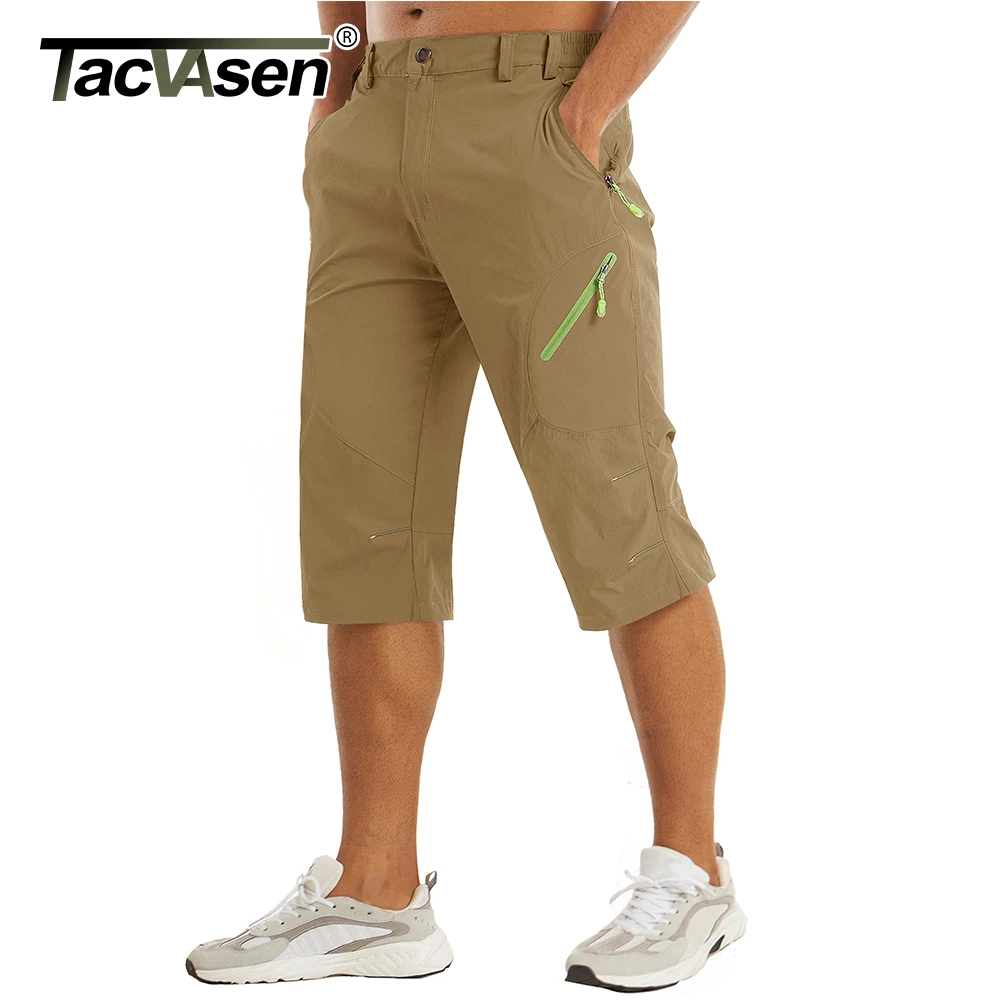 TACVASEN Below Knee Length Summer Waterproof Shorts Mens Quick Drying 3