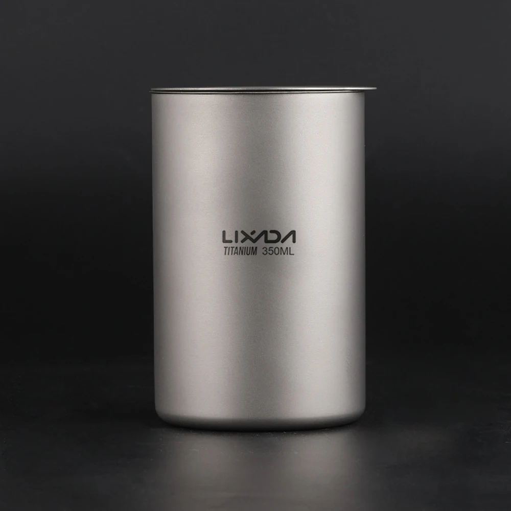 Lixada 350ml Titanium Tea Maker Double Wall Insulation Teapot Mesh Infuser with Removable Lid for Home Camping Hiking | Спорт и