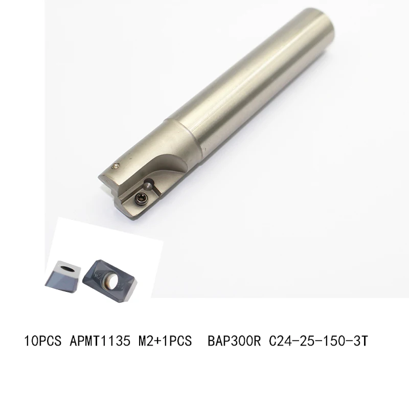 10 шт. APMT1135 M2 + 1 BAP300R C24 25 150 3T карбид Вставки фрезерный держатель ЧПУ Концевая фреза