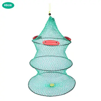 

Fishing Accessories Portable Three Floating Ball Fish Net Cast Mesh Cage Fishing Supplies Fish Trap