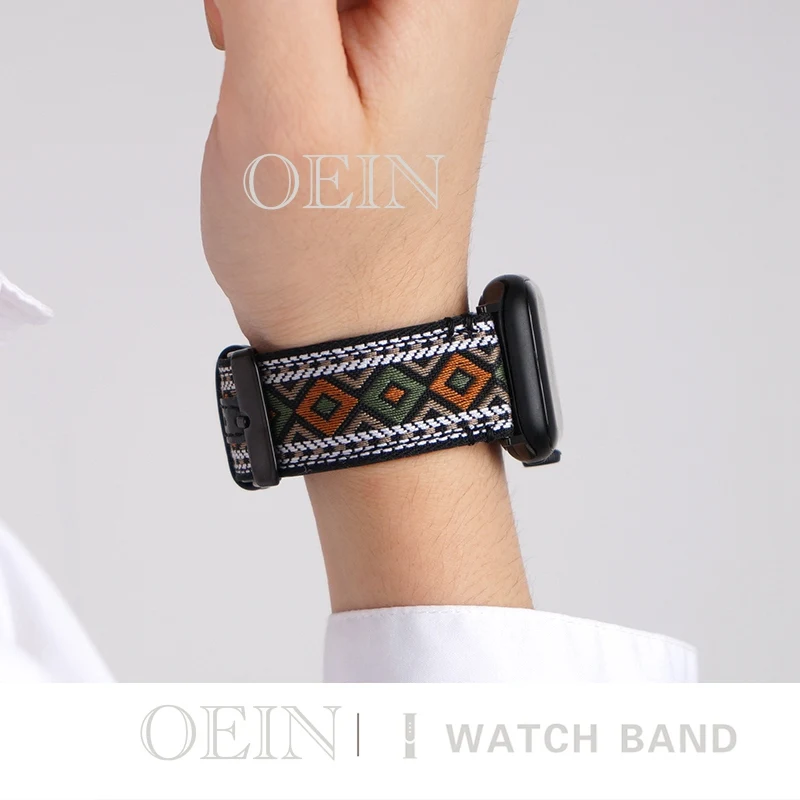 Creative personality cool leather national wind strap for Apple watch series 5 44mm 40mm iwatch band series 1234 38mm 40mm