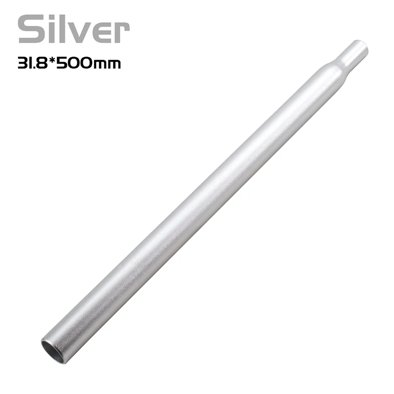 31.8x500mm Silver Алюминиевый сплав дорожный стойка сиденья для велосипеда мtb седельная трубка трубы 31,8*500 мм Длина горный велосипед подседельный штырь - Цвет: 31.8x500mm Silver