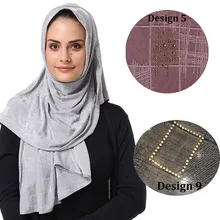 Разноцветные дизайнерские новейшие мусульманские женские хиджаб из Джерси, женские шарфы Belguim netherland