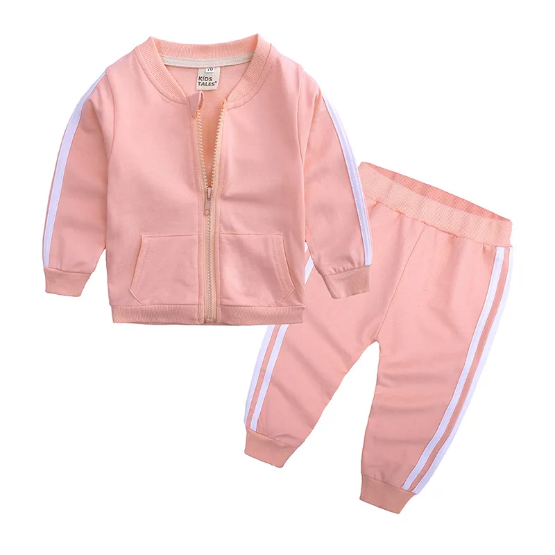 

2019 Baby Girls Clothing Set spring autumn sport Clothing Sets For Baby Girls coat +long Pants Kids Suit bebe Children Clothes