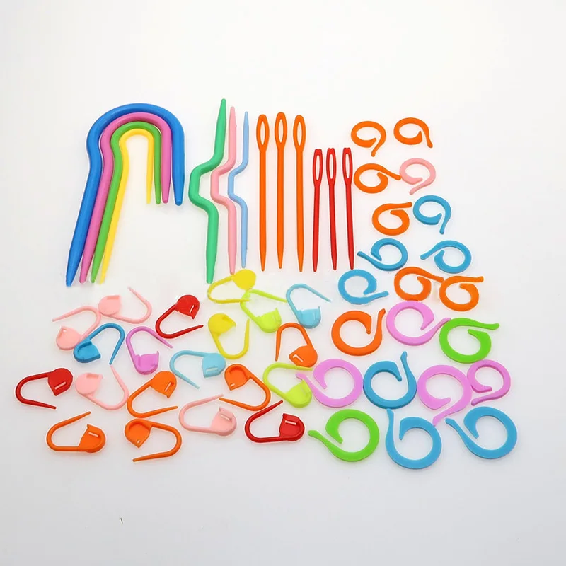 

Sewing Tool Set Knitting Needles Locking Stitch Plastic Markers Home Use 1 Set Crochet Hook Craft Knitting Crochet