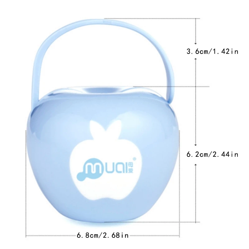 Portable Baby Infant Pacifier Nipple Travel Case Little Apple Shape Storage Box