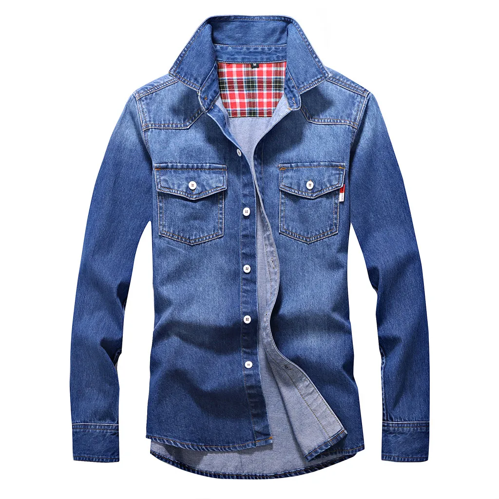

Jacket Men's Autumn Winter Bomber Jacket Casual Vintage Wash Distressed Denim Jacket Coat Top Overcoat Baseball casaco masculino